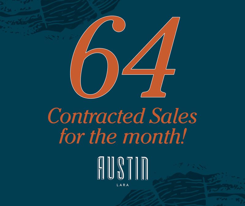 64 Contracted Sales for the month!